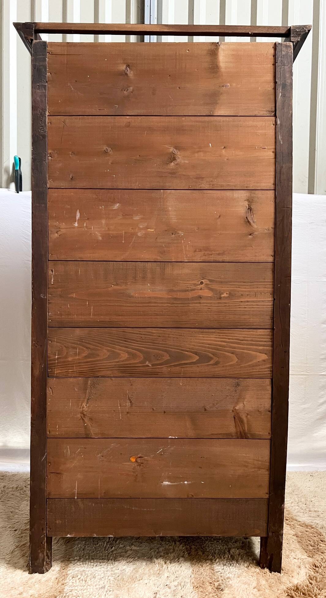 18th century walnut hosiery cabinet