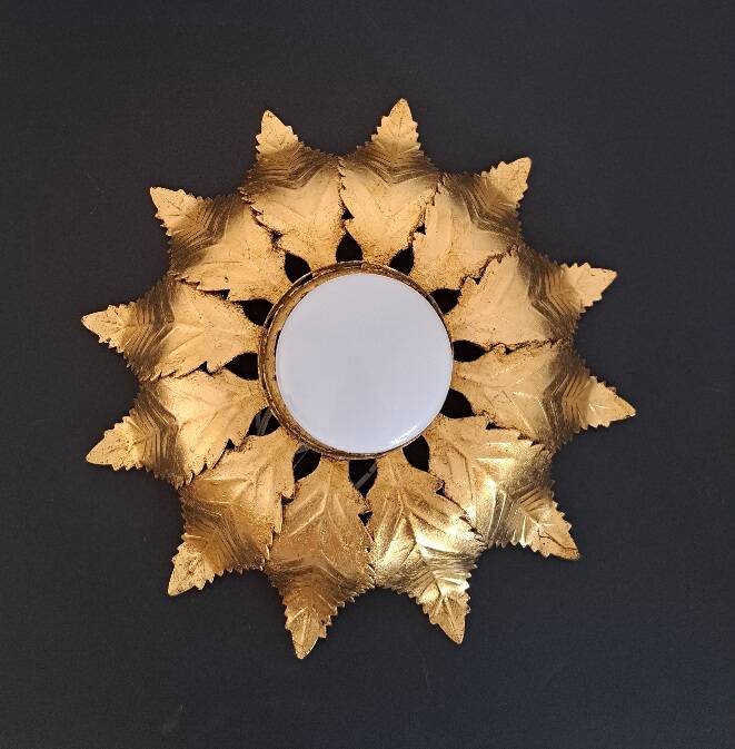 Gold metal ceiling light