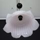 Large vintage flower-shaped chandelier in pink Murano glass, Italy 1980s.