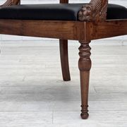 1920-30s, set of 2 armchairs, design after Georges Jacob, carved teak wood.