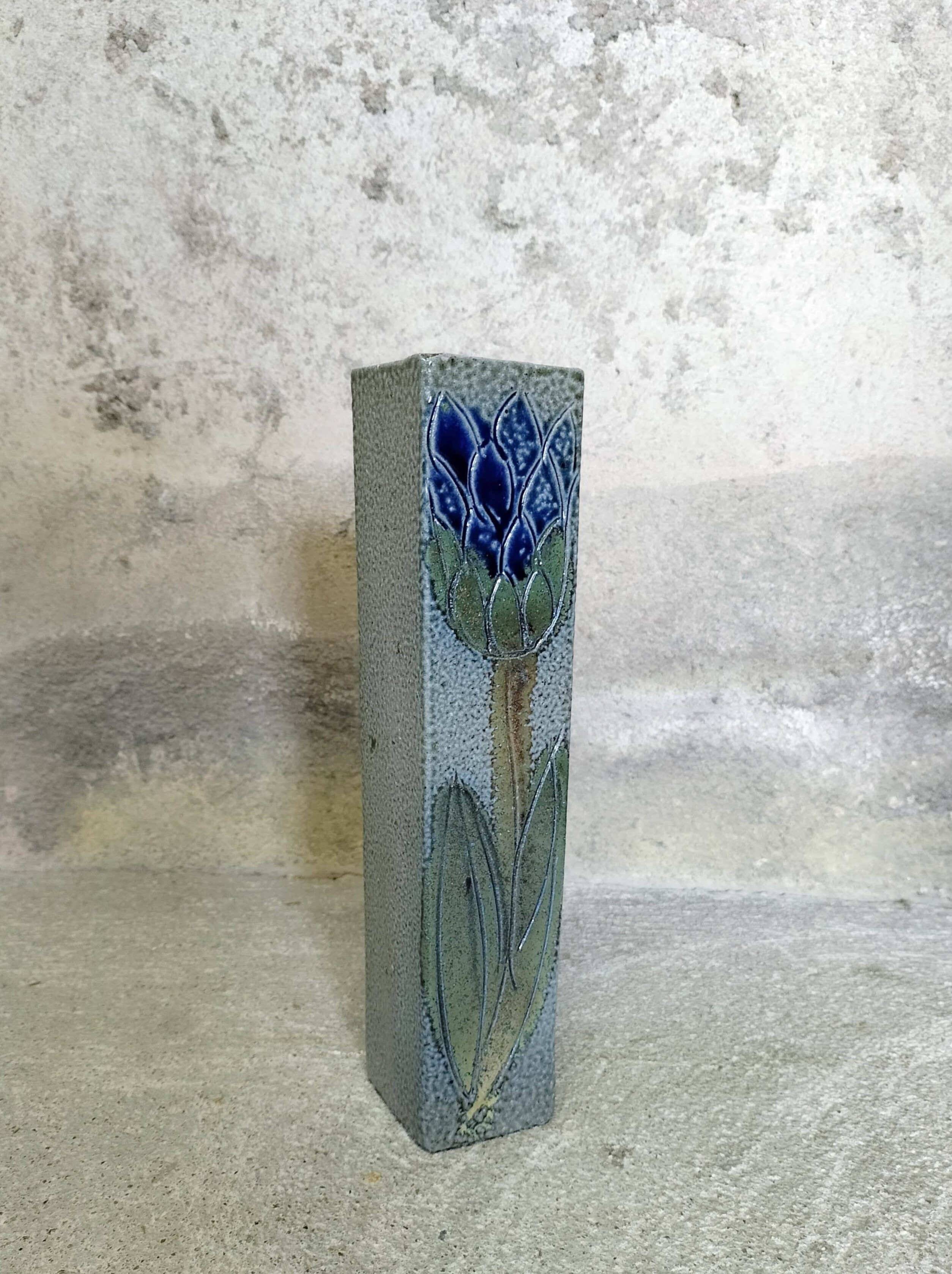 Ceramic vase, salt stoneware, Jean Claude Monange