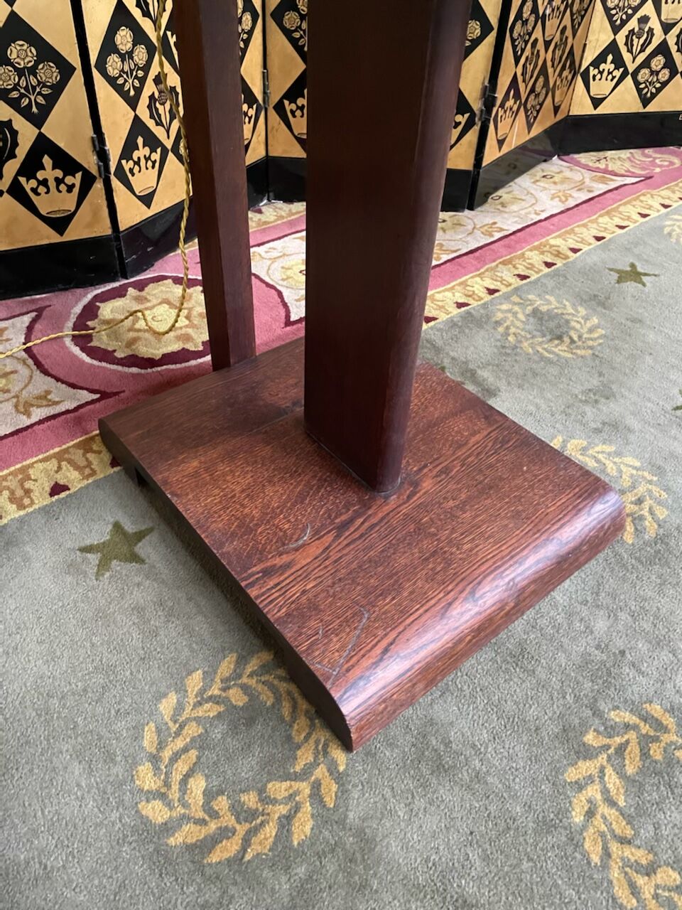 Vintage wooden floor lamp