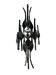 60's 70's brutalist wall lamp iron & glass wall sconce design
