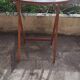 Oval teak wooden folding boat table 1970 Wooden side table sold individually