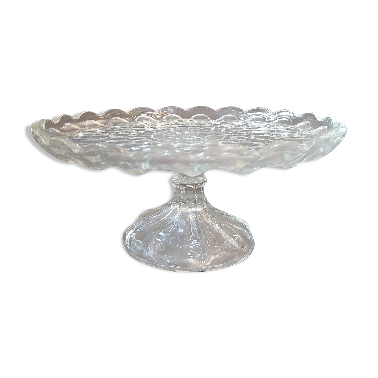 Compotier en verre moulé