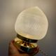Vintage globe table lamp in holophane glass