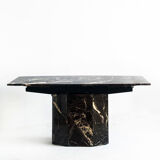 Vintage marble dining table with two extensions, Italy, 80's