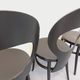 Set of 4 vintage Mouette chairs by Baumann in black wood from the 1960s.