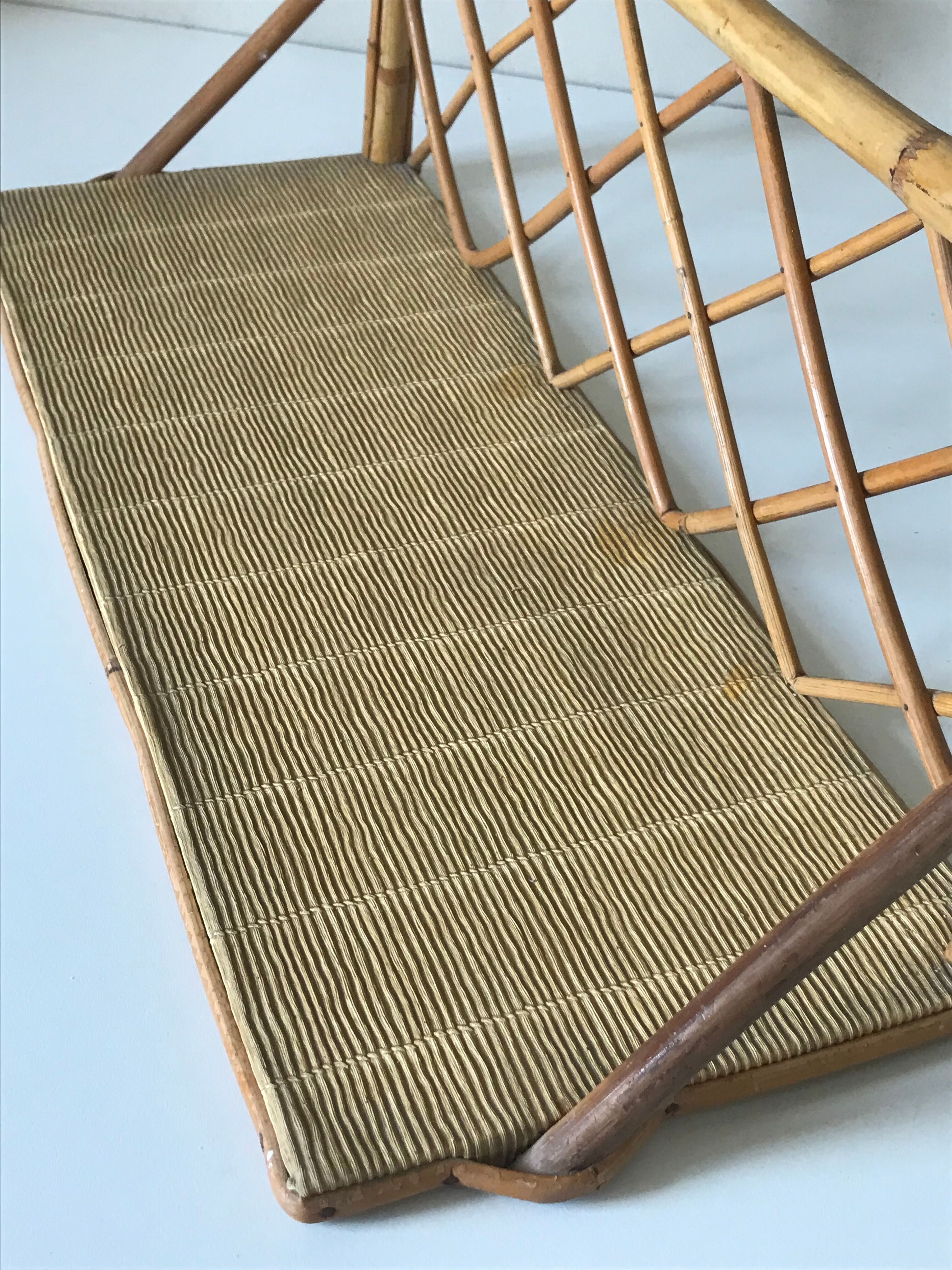 Vintage rattan shelf design 60 years
