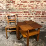1950 Oak Side Table and Brutal Oak Veneer