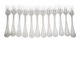 Christofle Spatours, 12 cake forks, silver-plated, excellent condition.
