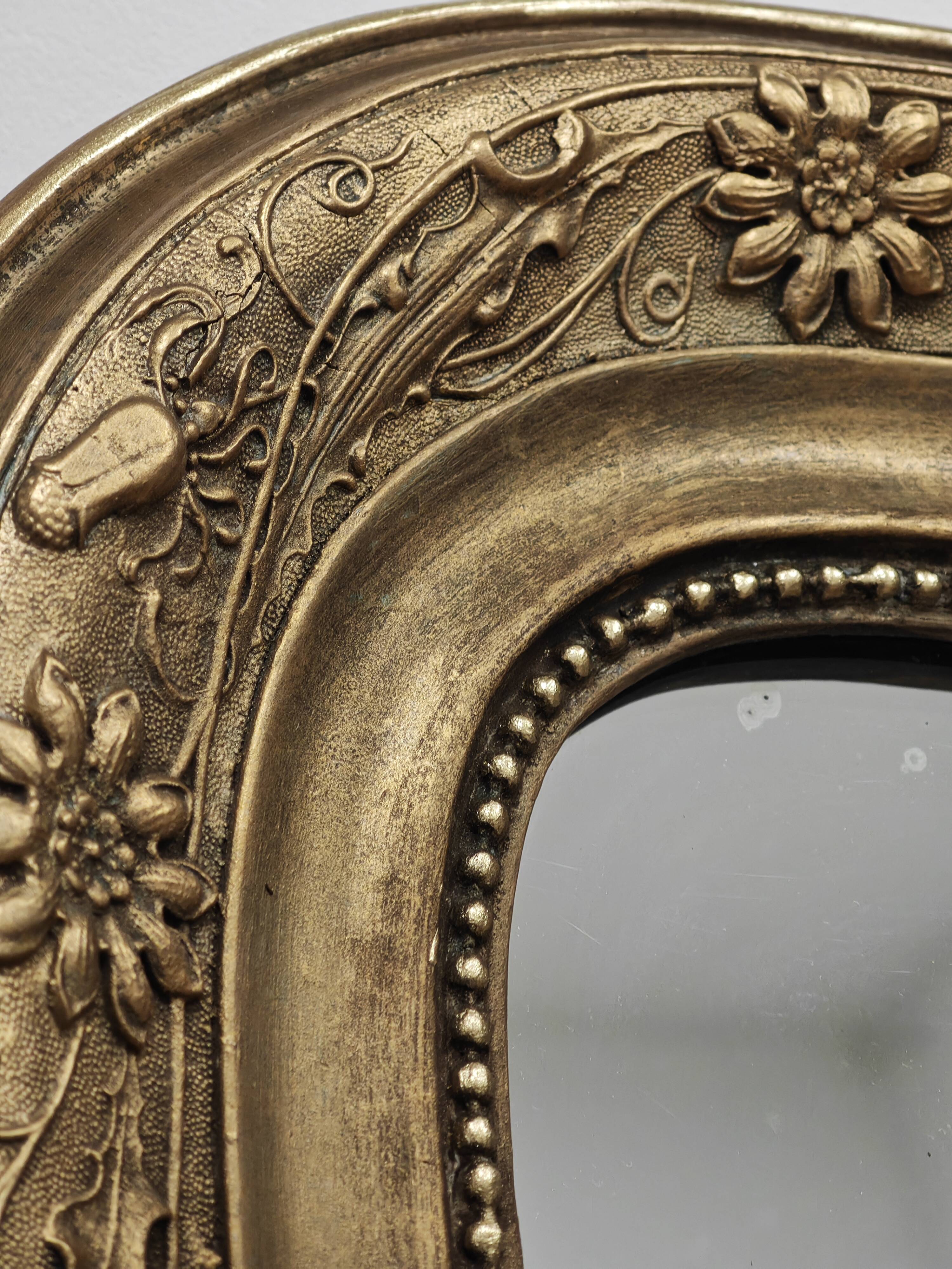 Antique Louis Philippe gilded trumeau mirror