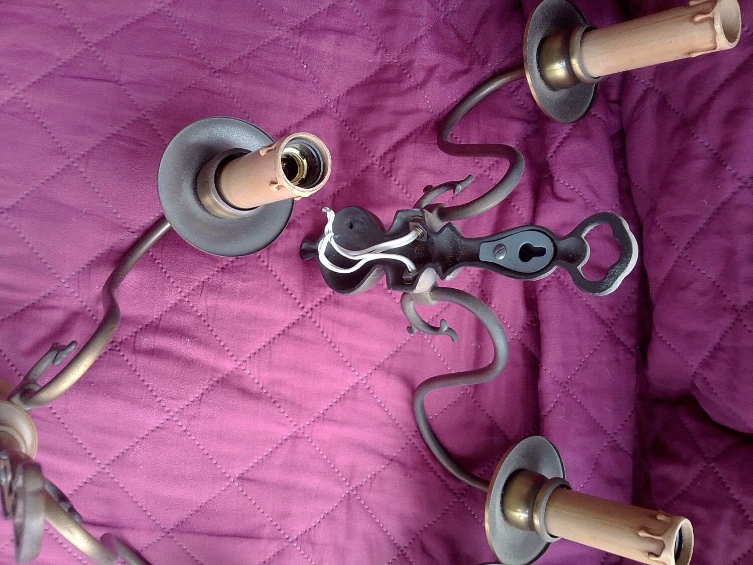 3 double brass appliques