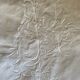 Drap de trousseau monogramme RC vers 1900.