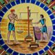 Plat emaux de Longwy pesage en Egypte