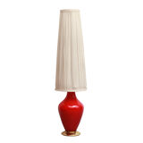 1950s floor lamp in red glass