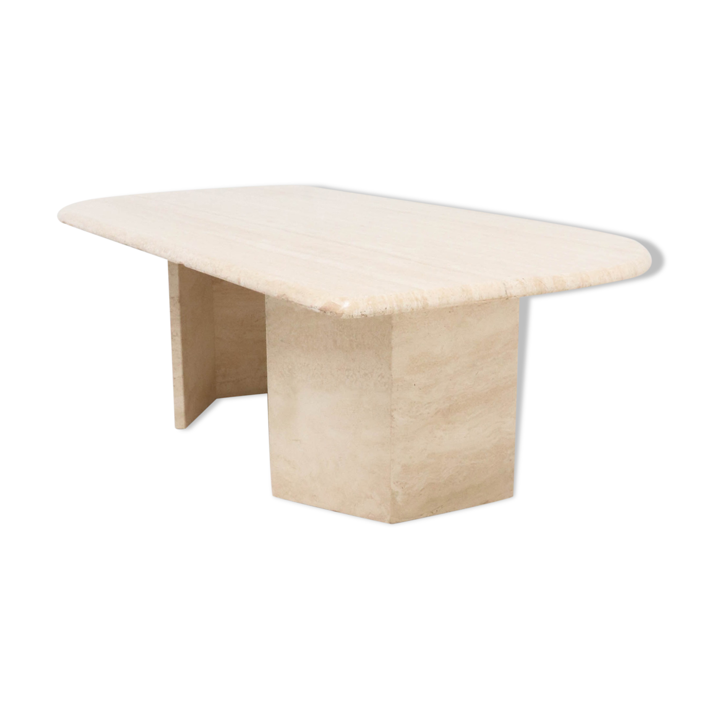 Table basse en travertin vintage