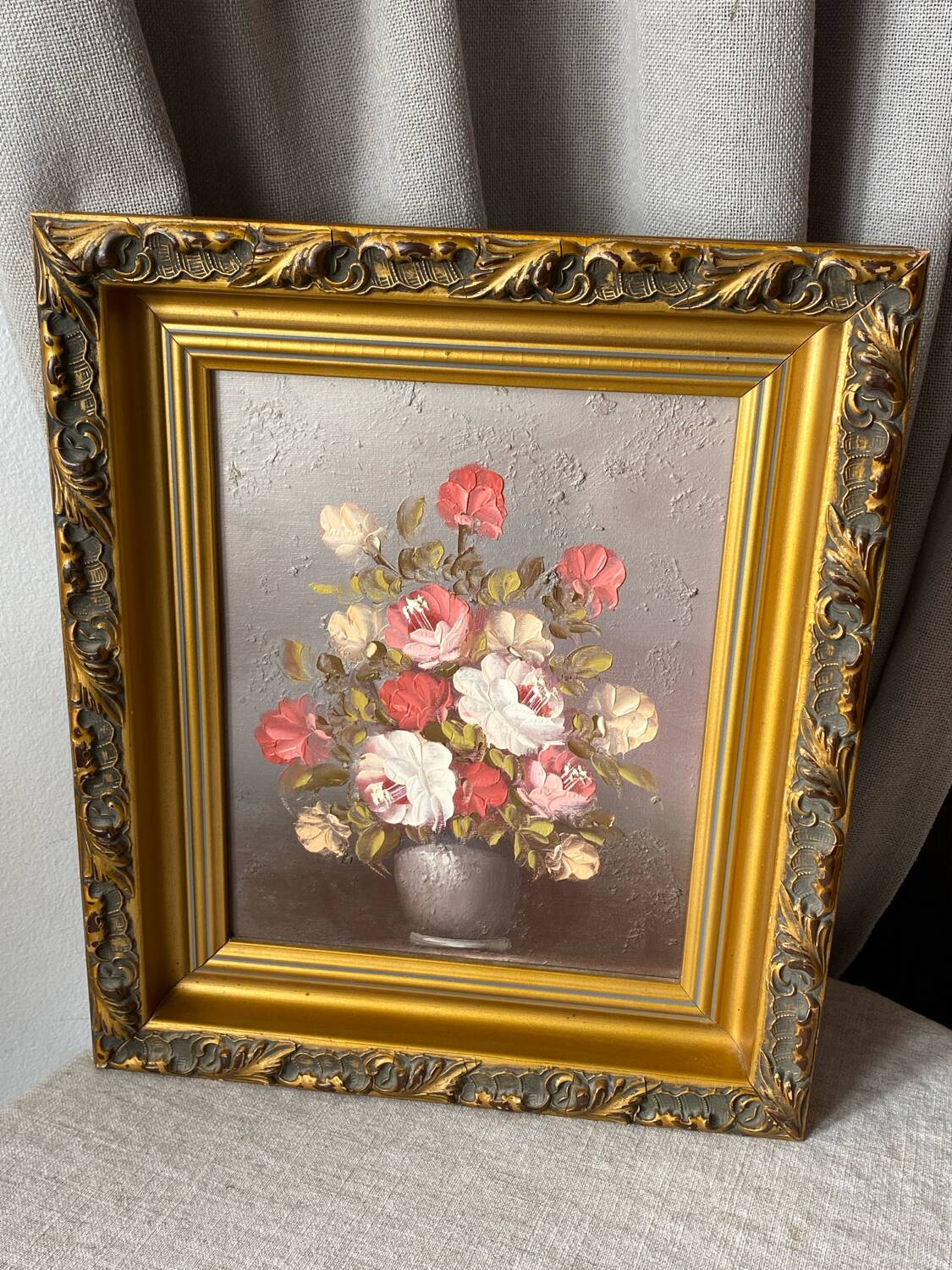 Oil on canvas, framed still life