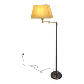 Lampadaire design aluminium brossé -Ligne moderniste années 90