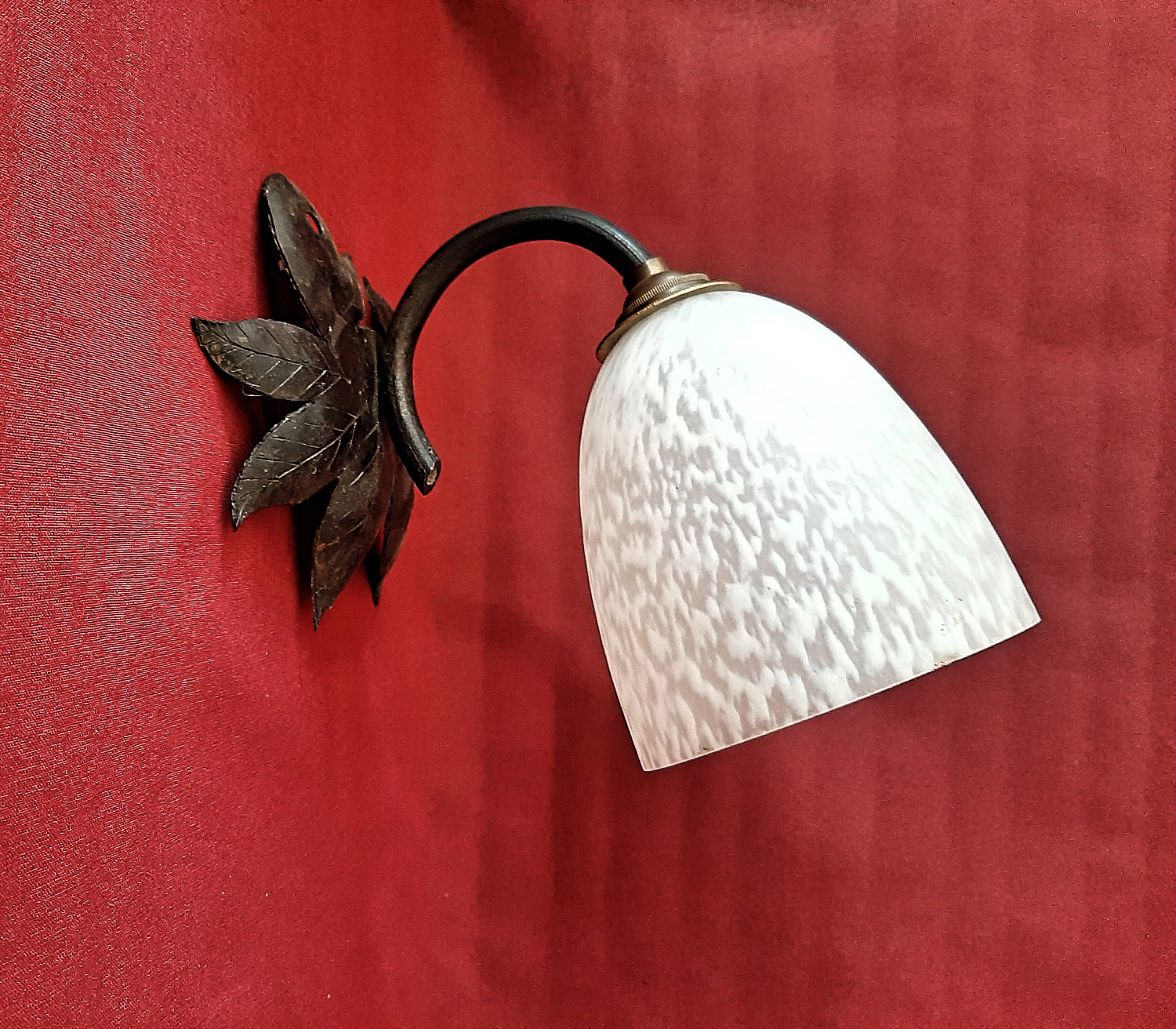 Pair of art nouveau wall lamps