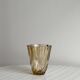 Small translucent pink twisted glass vase