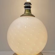 Mid-Century Modern Brass and Blown Murano Glass Table Lamp, 1970s
