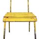 Chaise industrielle vintage jaune, années 1960