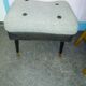 Mid-Century 1970s footrest in black and yellow fabric, vintage design from the Czech Republic.