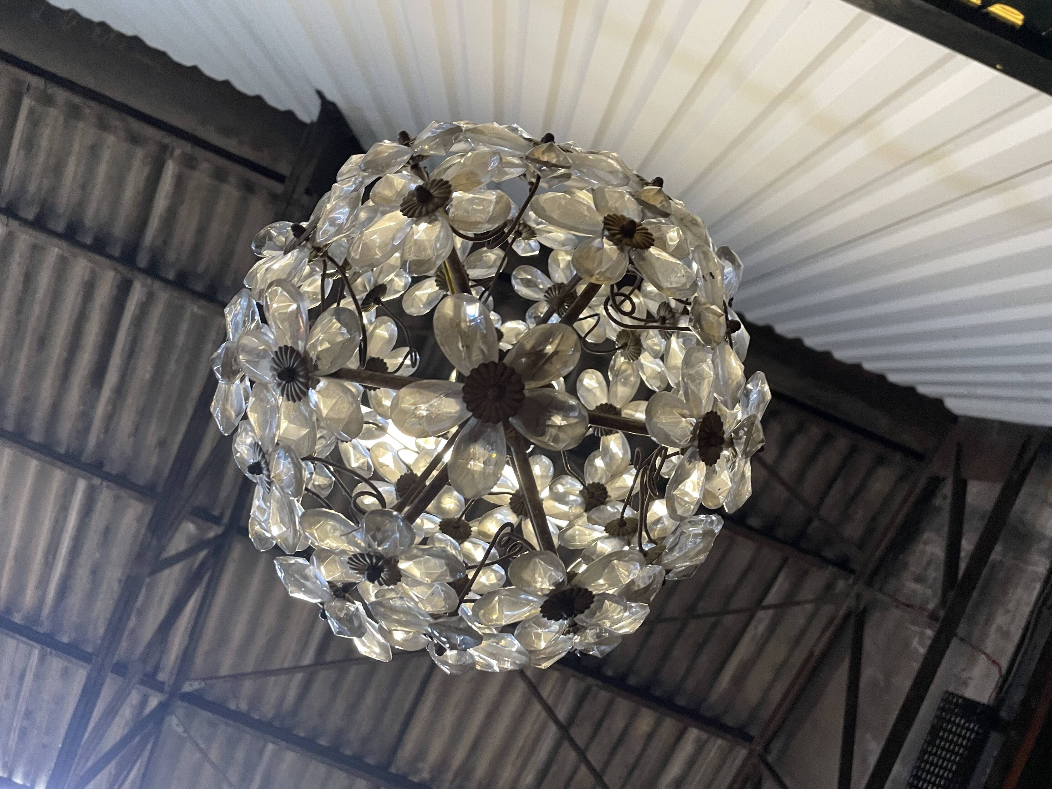 Round glass chandelier maison baguès