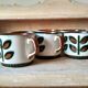 Set of 6 tea or coffee cups, ceramic Boch series Rambouillet in the 1960