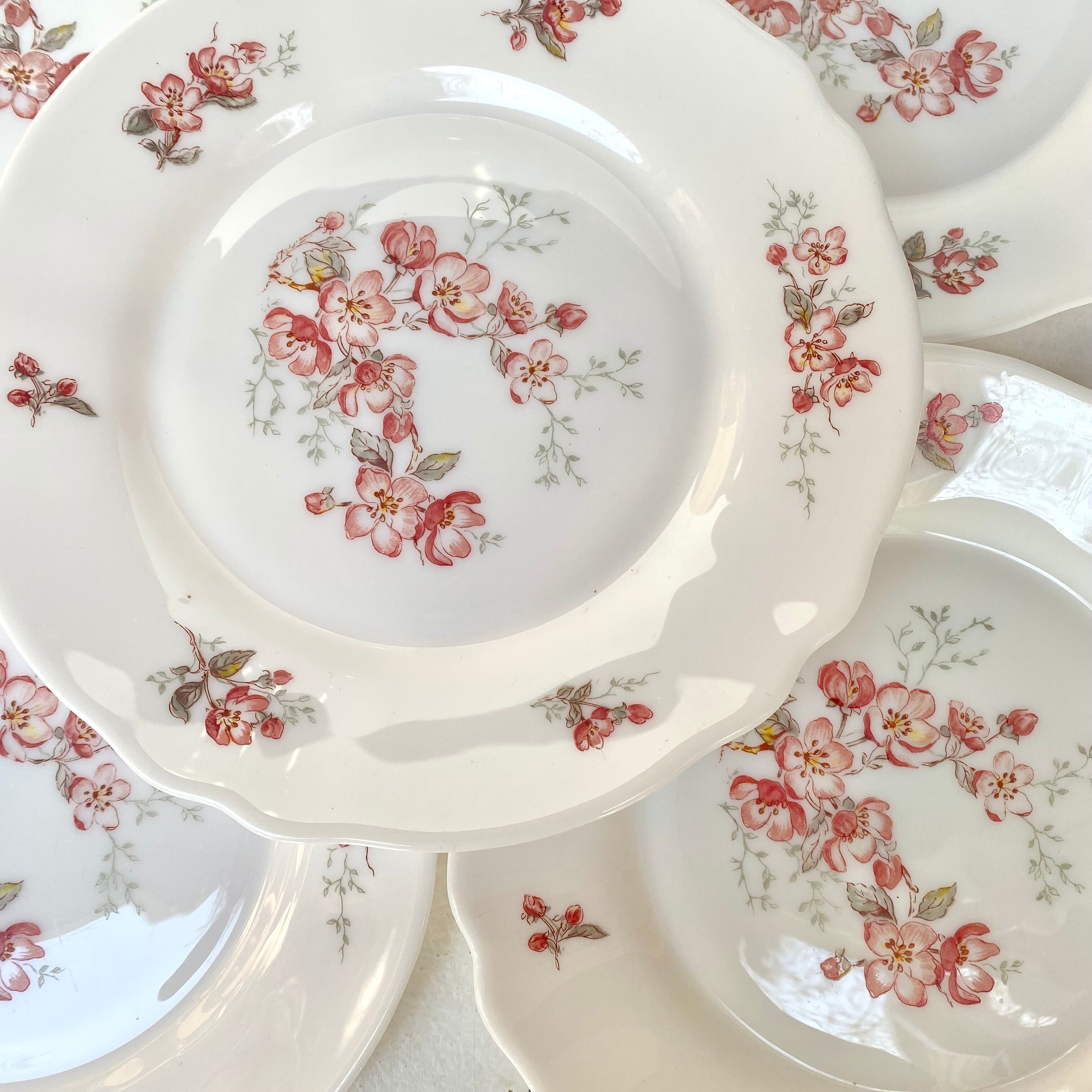 Vintage Arcopal dessert plates