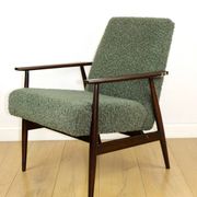 Armchair 'Lis', 1970s green boucle design by Henryk Lis - 2 pieces available