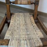 Victorian folding chair 19th century Gothic caning Art & Craft