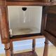 Table de chevet ancienne avec marbre, meuble d'appoint