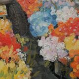 Painting "the flower market" by Béziers