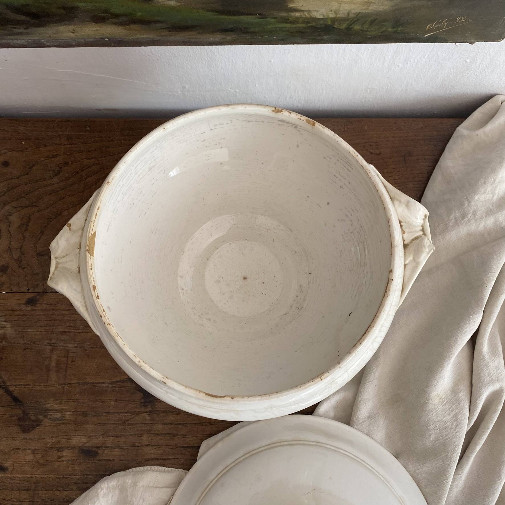 Antique Digoin soup tureen