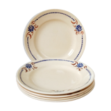 Cinq assiettes plates de Sarreggemines