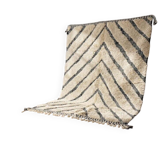 Grand tapis berbère fait main en laine naturelle 3/4 m