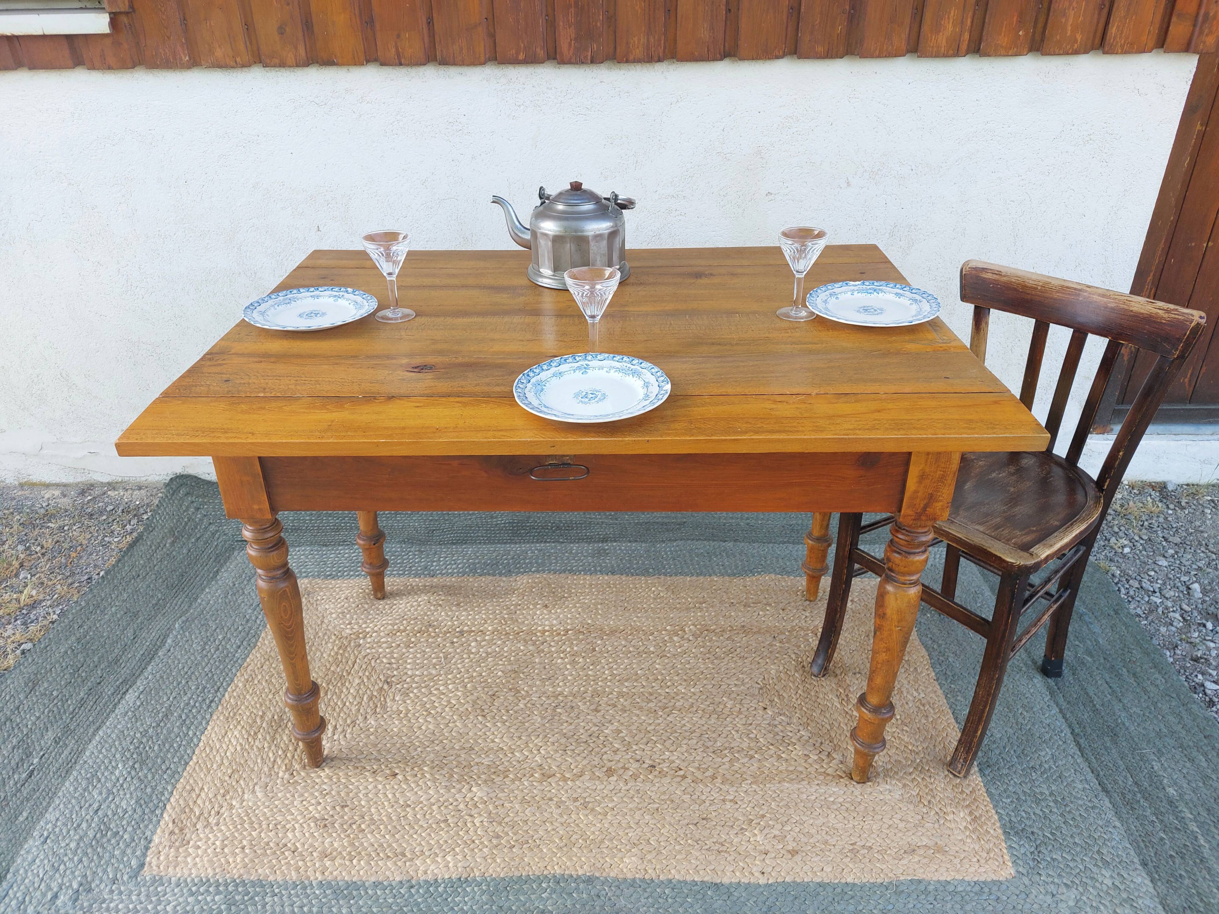 wooden table with extensions