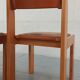 Chaises en orme et cuir, 80's