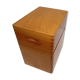 old mortised box in light varnished wood