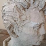 A. Novelli, male bust, plaster sculpture