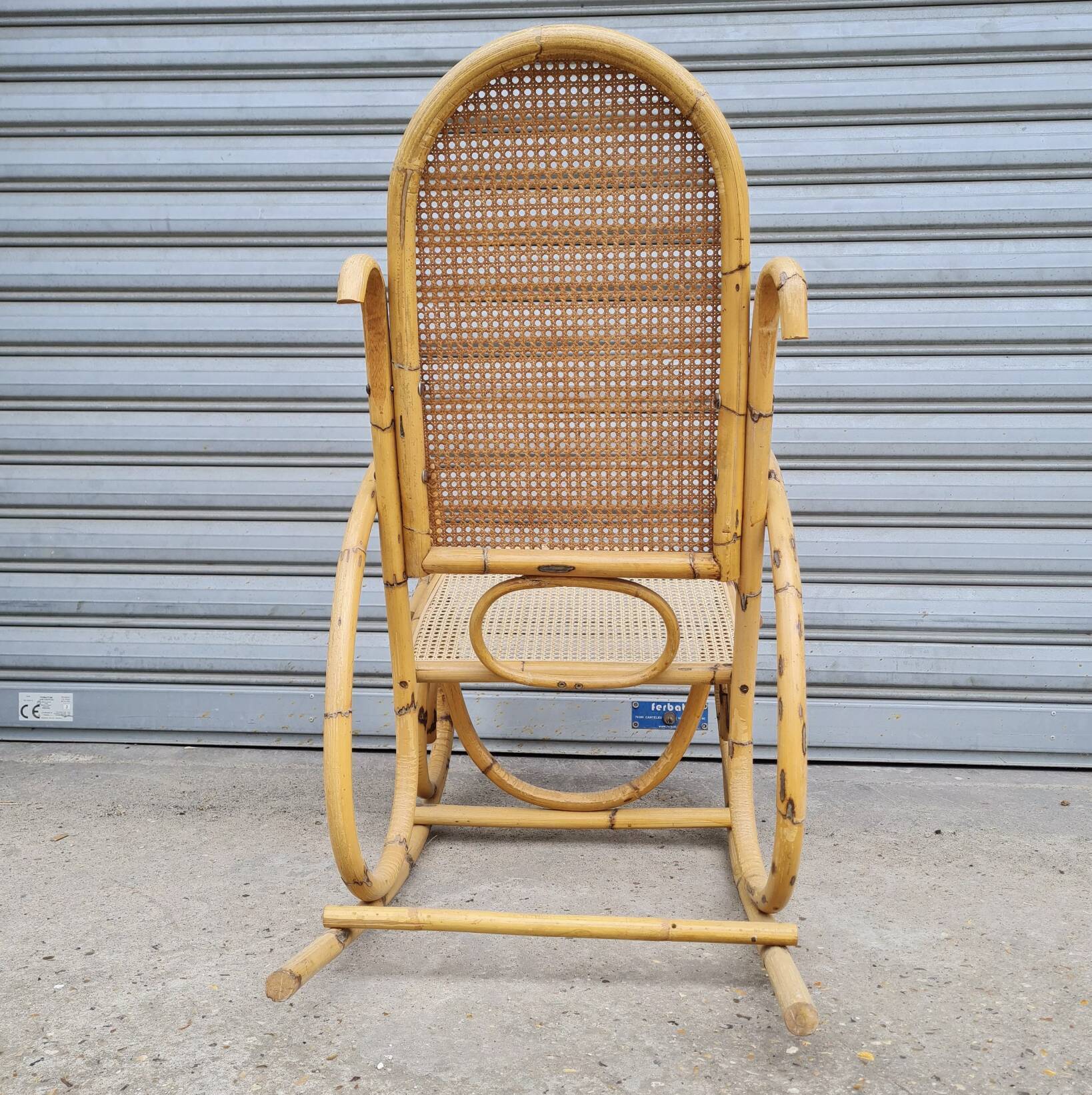 Rattan flesh rocking chair