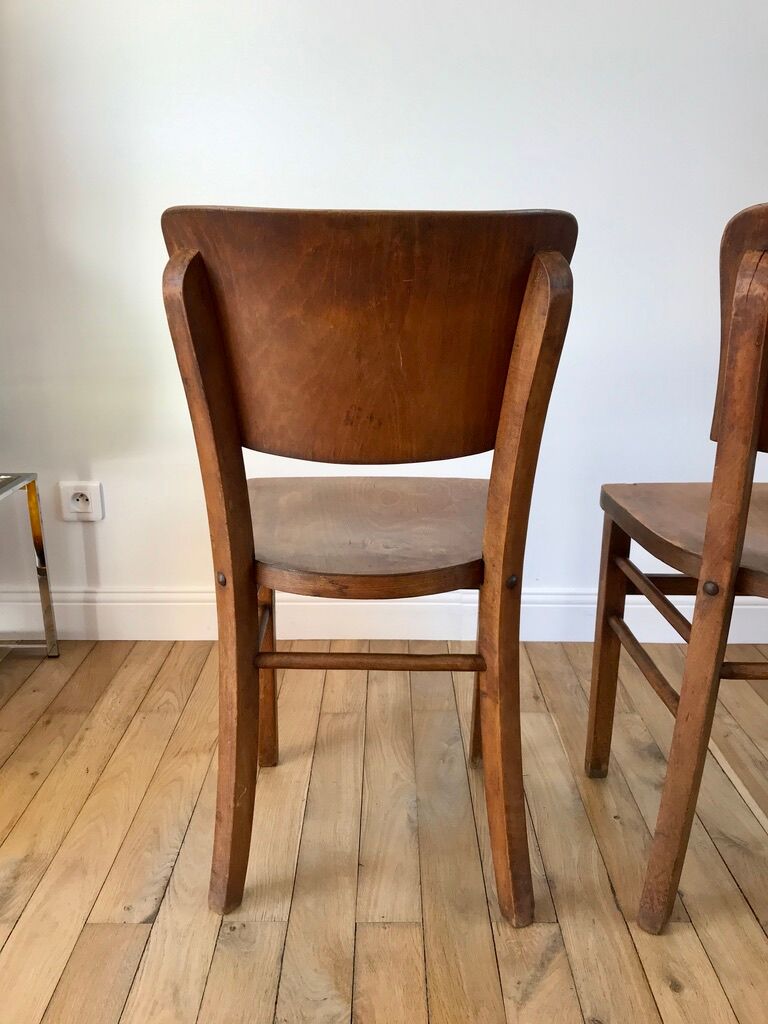 Paire de chaises bistrot Fischel début XXème