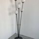 Mid Century Modern floor lamp in brass, marble, and opaline glass attributed to Stilnovo.