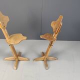 Paire de chaises ergonomiques en contreplaqué par Rybo, 1970