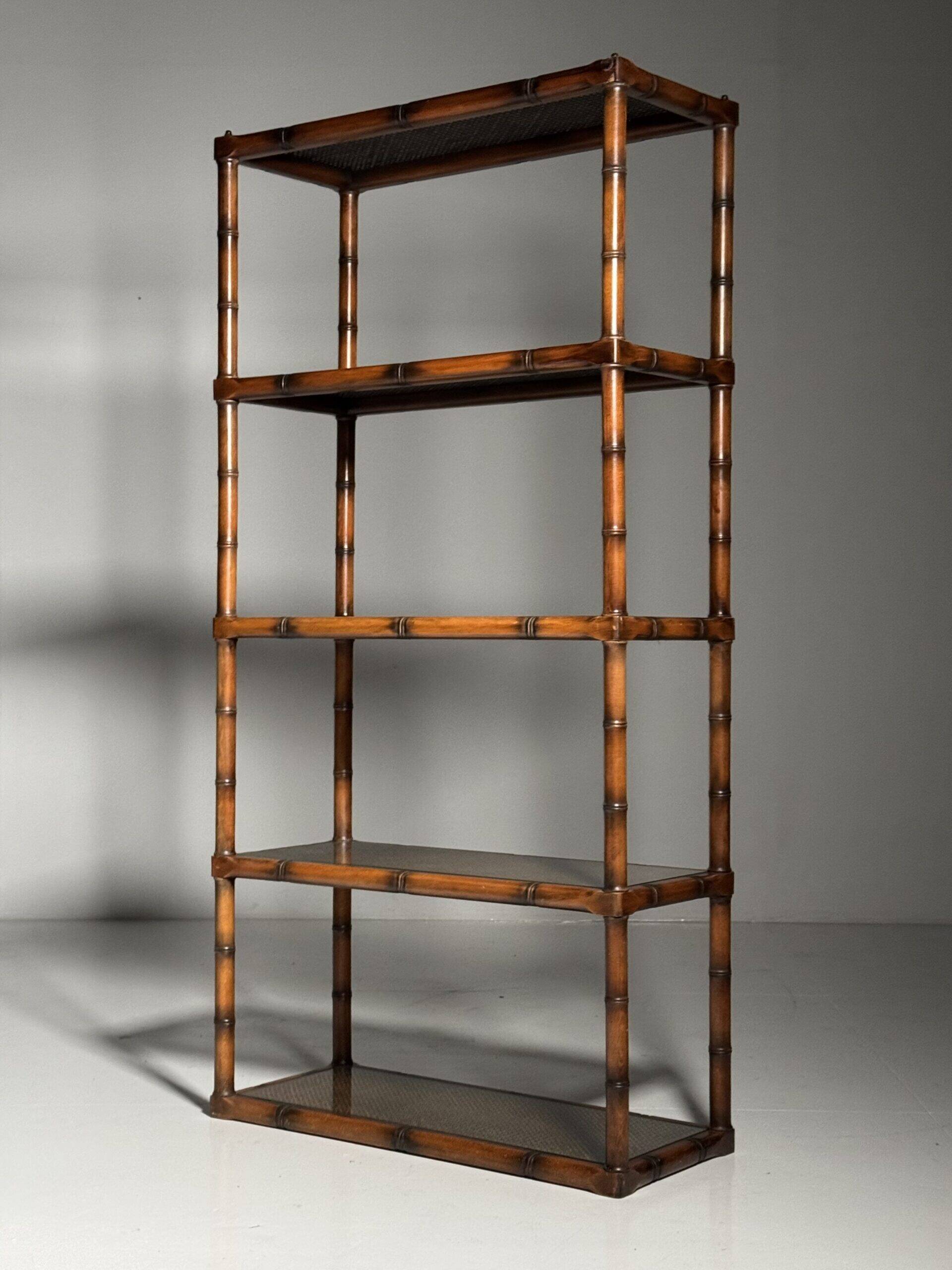 Faux bamboo bookcase