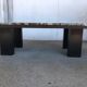 Coffee table with petrified wood top