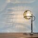 German table lamp from the mid-century space age, glass and chrome, 1960s.