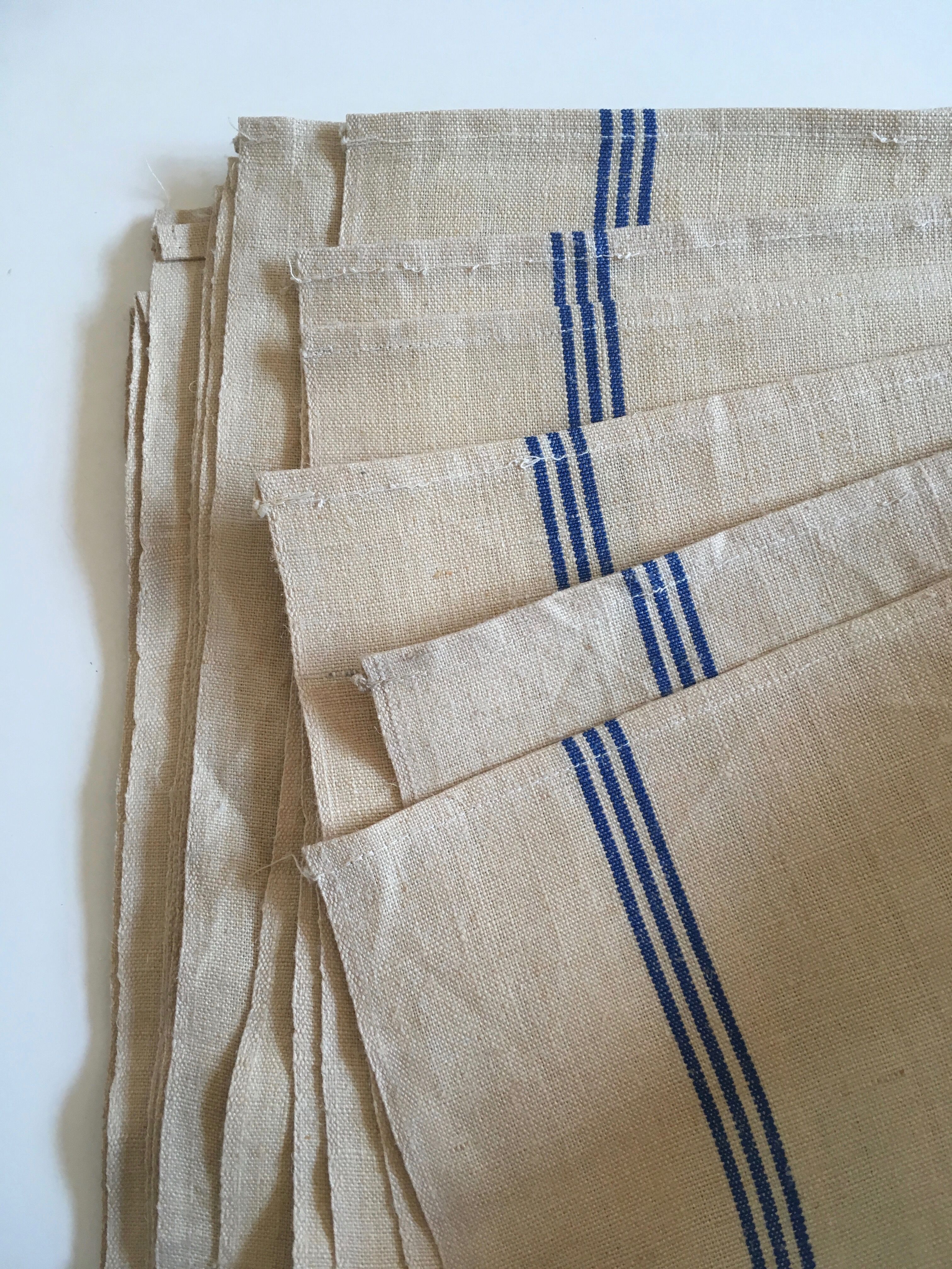 60s blue-bed linen towels